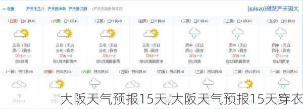 大阪天气预报15天,大阪天气预报15天穿衣