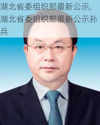 湖北省委组织部最新公示,湖北省委组织部最新公示孙兵