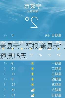 萧县天气预报,萧县天气预报15天-第3张图片-豌豆旅游网