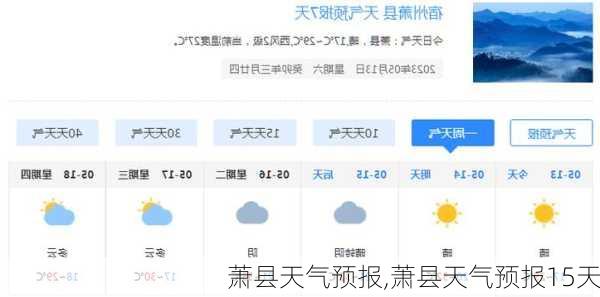 萧县天气预报,萧县天气预报15天-第2张图片-豌豆旅游网