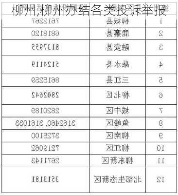 柳州,柳州办结各类投诉举报