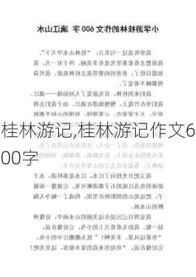 桂林游记,桂林游记作文600字