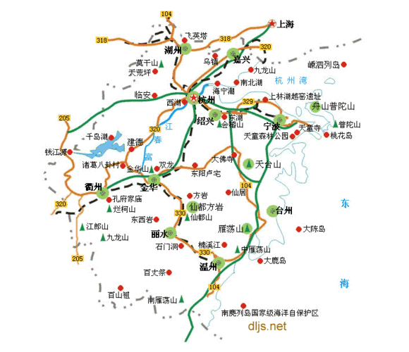 浙江旅游网,浙江旅游图地图-第3张图片-豌豆旅游网