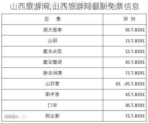 山西旅游网,山西旅游网最新免票信息-第3张图片-豌豆旅游网