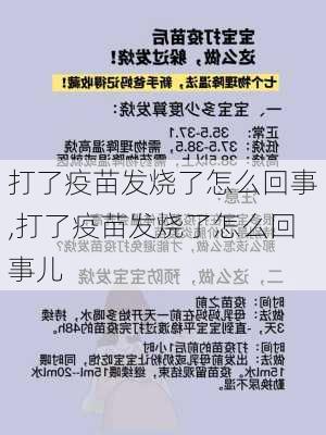 打了疫苗发烧了怎么回事,打了疫苗发烧了怎么回事儿-第1张图片-豌豆旅游网