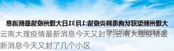 云南大理疫情最新消息今天又封了,云南大理疫情最新消息今天又封了几个小区-第2张图片-豌豆旅游网