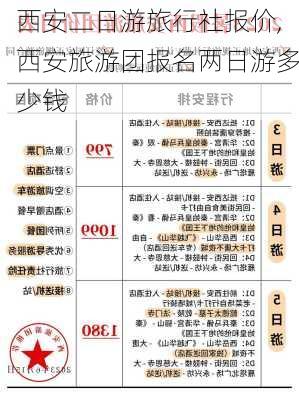 西安二日游旅行社报价,西安旅游团报名两日游多少钱-第1张图片-豌豆旅游网