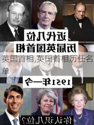 英国首相,英国首相历任名单