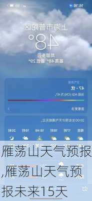 雁荡山天气预报,雁荡山天气预报未来15天