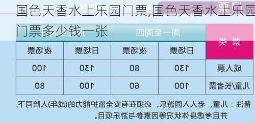 国色天香水上乐园门票,国色天香水上乐园门票多少钱一张-第2张图片-豌豆旅游网