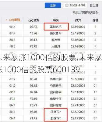 未来暴涨1000倍的股票,未来暴涨1000倍的股票600139-第2张图片-豌豆旅游网