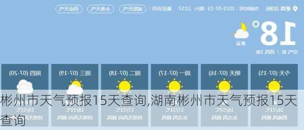 彬州市天气预报15天查询,湖南彬州市天气预报15天查询