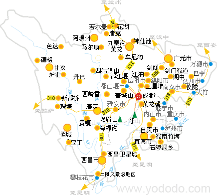 四川旅游地图,四川旅游地图全图高清版