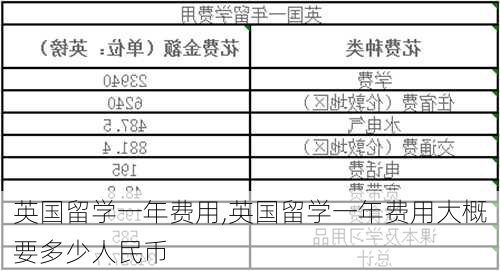 英国留学一年费用,英国留学一年费用大概要多少人民币-第1张图片-豌豆旅游网