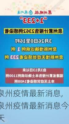 泉州疫情最新消息,泉州疫情最新消息今天-第3张图片-豌豆旅游网