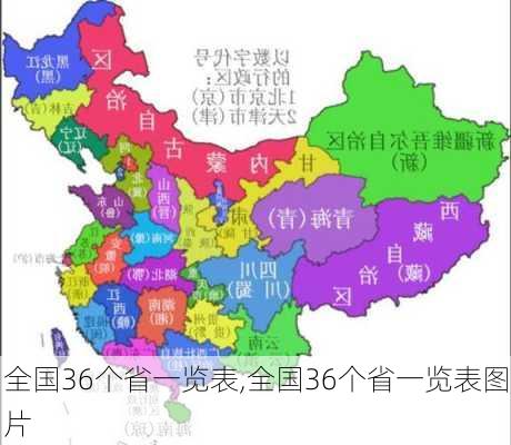 全国36个省一览表,全国36个省一览表图片