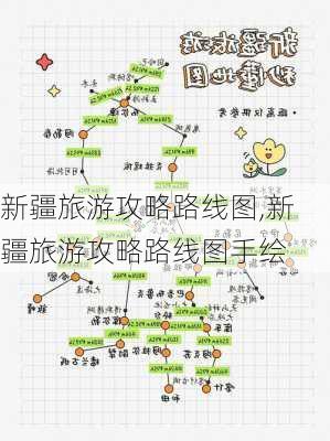 新疆旅游攻略路线图,新疆旅游攻略路线图手绘-第2张图片-豌豆旅游网