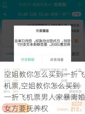 空姐教你怎么买到一折飞机票,空姐教你怎么买到一折飞机票男人家暴离婚女方要抚养权-第3张图片-豌豆旅游网