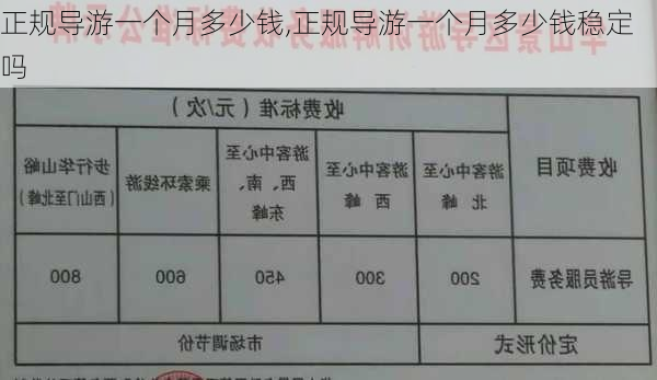 正规导游一个月多少钱,正规导游一个月多少钱稳定吗-第1张图片-豌豆旅游网