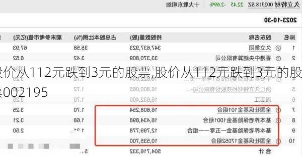 股价从112元跌到3元的股票,股价从112元跌到3元的股票002195-第3张图片-豌豆旅游网