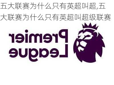 五大联赛为什么只有英超叫超,五大联赛为什么只有英超叫超级联赛-第3张图片-豌豆旅游网