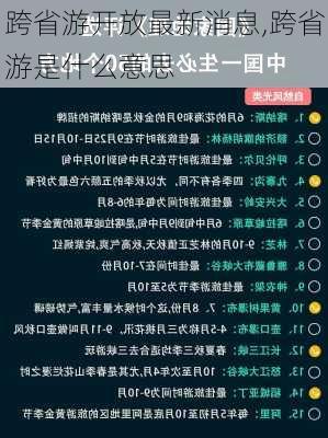 跨省游开放最新消息,跨省游是什么意思-第2张图片-豌豆旅游网