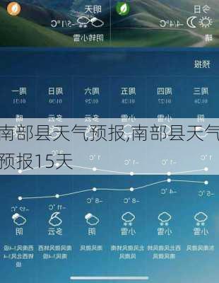 南部县天气预报,南部县天气预报15天-第1张图片-豌豆旅游网