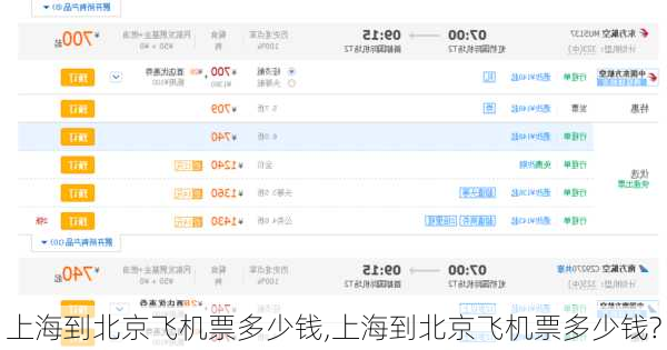 上海到北京飞机票多少钱,上海到北京飞机票多少钱?-第2张图片-豌豆旅游网