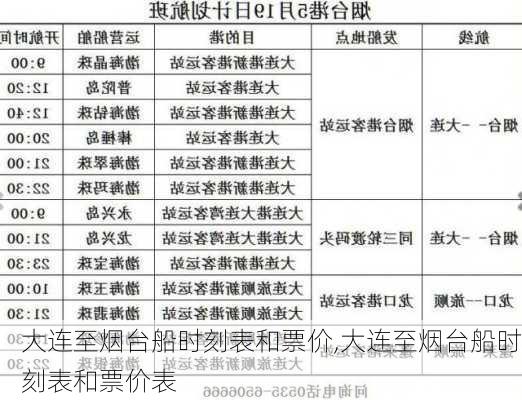 大连至烟台船时刻表和票价,大连至烟台船时刻表和票价表-第2张图片-豌豆旅游网