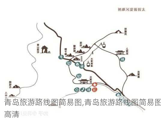 青岛旅游路线图简易图,青岛旅游路线图简易图高清-第1张图片-豌豆旅游网