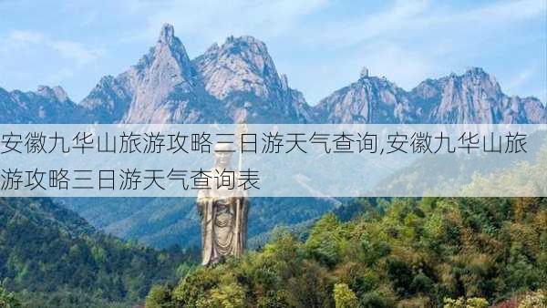 安徽九华山旅游攻略三日游天气查询,安徽九华山旅游攻略三日游天气查询表