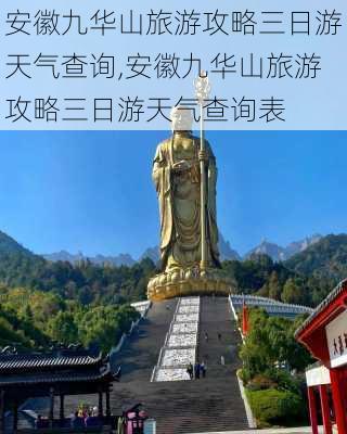 安徽九华山旅游攻略三日游天气查询,安徽九华山旅游攻略三日游天气查询表-第3张图片-豌豆旅游网