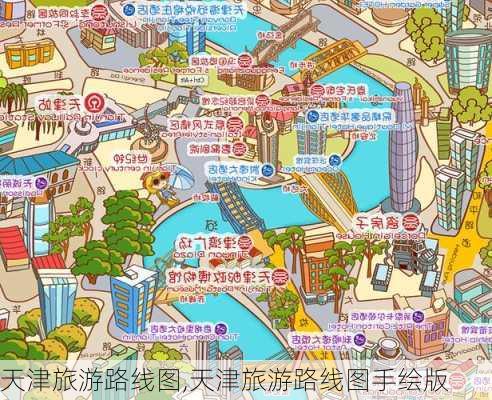 天津旅游路线图,天津旅游路线图手绘版-第2张图片-豌豆旅游网