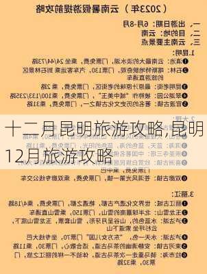 十二月昆明旅游攻略,昆明12月旅游攻略-第2张图片-豌豆旅游网