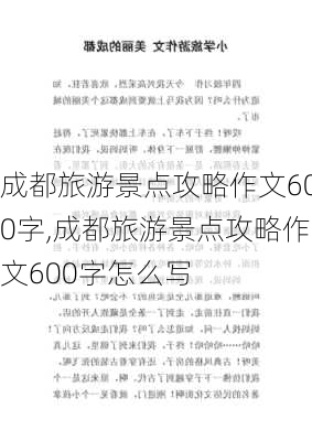 成都旅游景点攻略作文600字,成都旅游景点攻略作文600字怎么写-第2张图片-豌豆旅游网