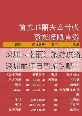 深圳云南丽江旅游攻略,深圳丽江自驾游攻略-第1张图片-豌豆旅游网