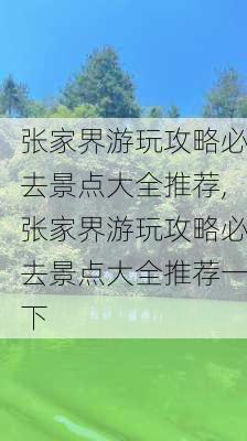 张家界游玩攻略必去景点大全推荐,张家界游玩攻略必去景点大全推荐一下-第2张图片-豌豆旅游网