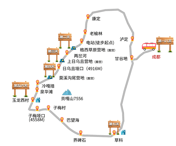 贡嘎雪山攻略一日游路线图片,贡嘎雪山攻略一日游路线图片大全-第2张图片-豌豆旅游网