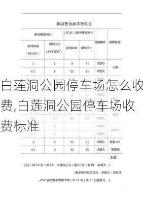 白莲洞公园停车场怎么收费,白莲洞公园停车场收费标准