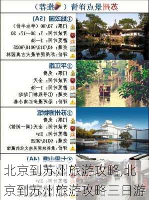 北京到苏州旅游攻略,北京到苏州旅游攻略三日游