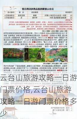 云台山旅游攻略一日游门票价格,云台山旅游攻略一日游门票价格多少