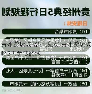 贵州游玩攻略5天免费,贵州游玩攻略5天免费路线-第2张图片-豌豆旅游网