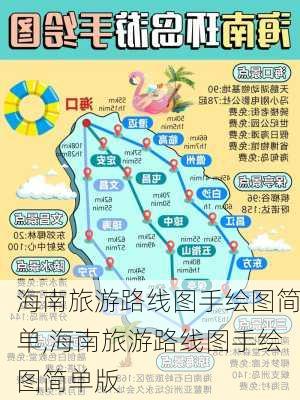 海南旅游路线图手绘图简单,海南旅游路线图手绘图简单版-第3张图片-豌豆旅游网