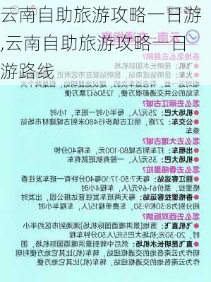 云南自助旅游攻略一日游,云南自助旅游攻略一日游路线-第2张图片-豌豆旅游网