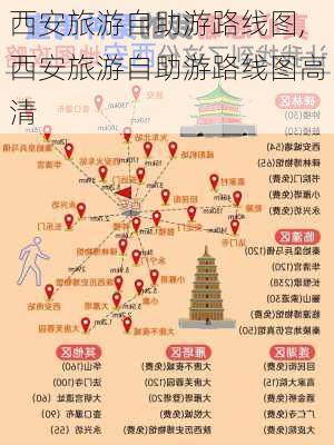 西安旅游自助游路线图,西安旅游自助游路线图高清-第1张图片-豌豆旅游网