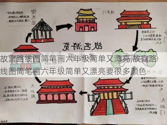 故宫路线图简笔画六年级简单又漂亮,故宫路线图简笔画六年级简单又漂亮要很多颜色-第1张图片-豌豆旅游网